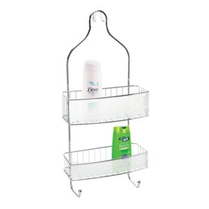 InterDesign Bathroom Shower Rack Clear and Silver 47156ES InterDesign Bathroom Shower Rack Clear and Silver 47156ES